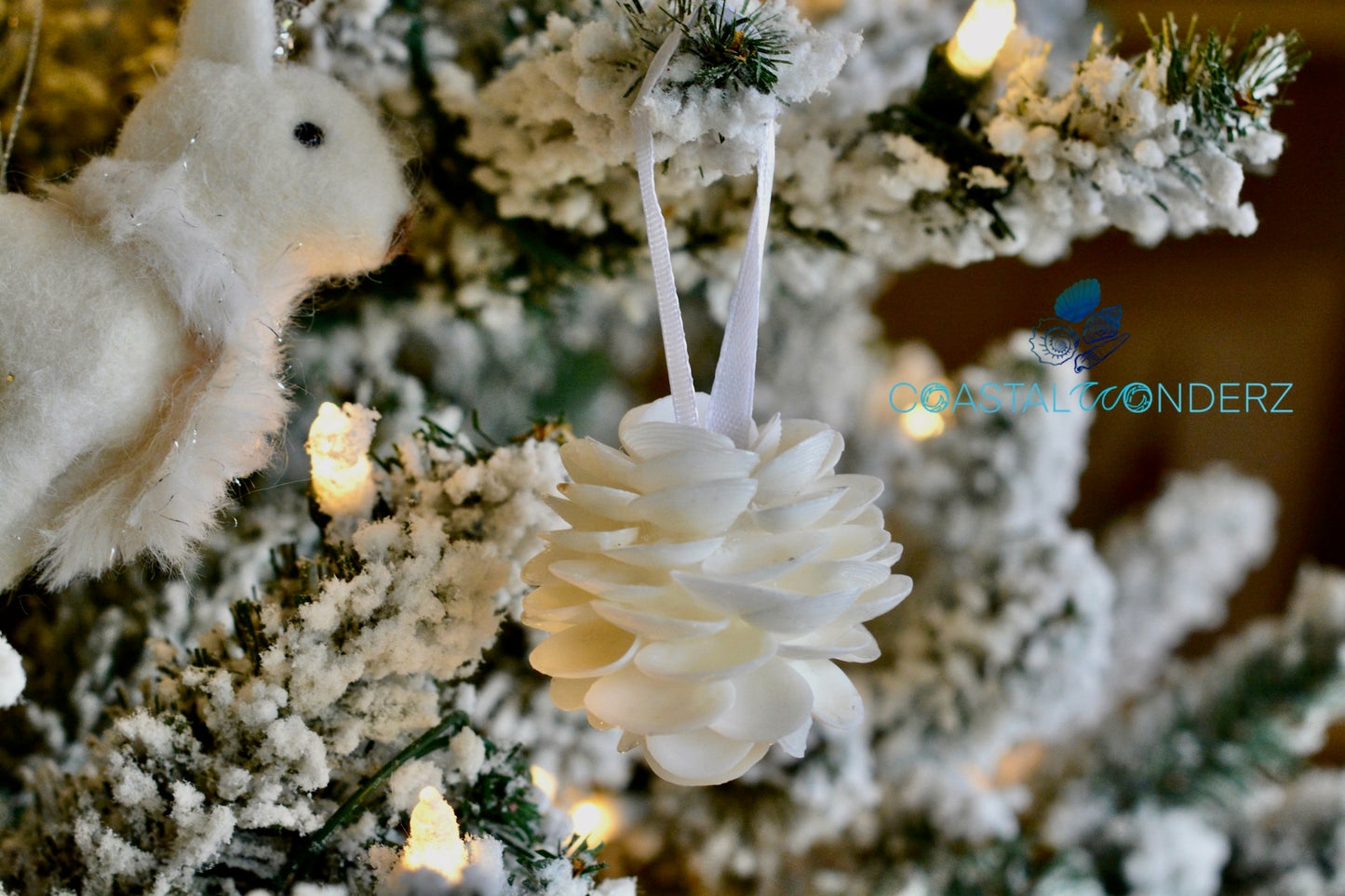 2" White Cay Cay Ornament
