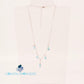 "Davina" Larimar Drop Necklace with Sterling Silver
