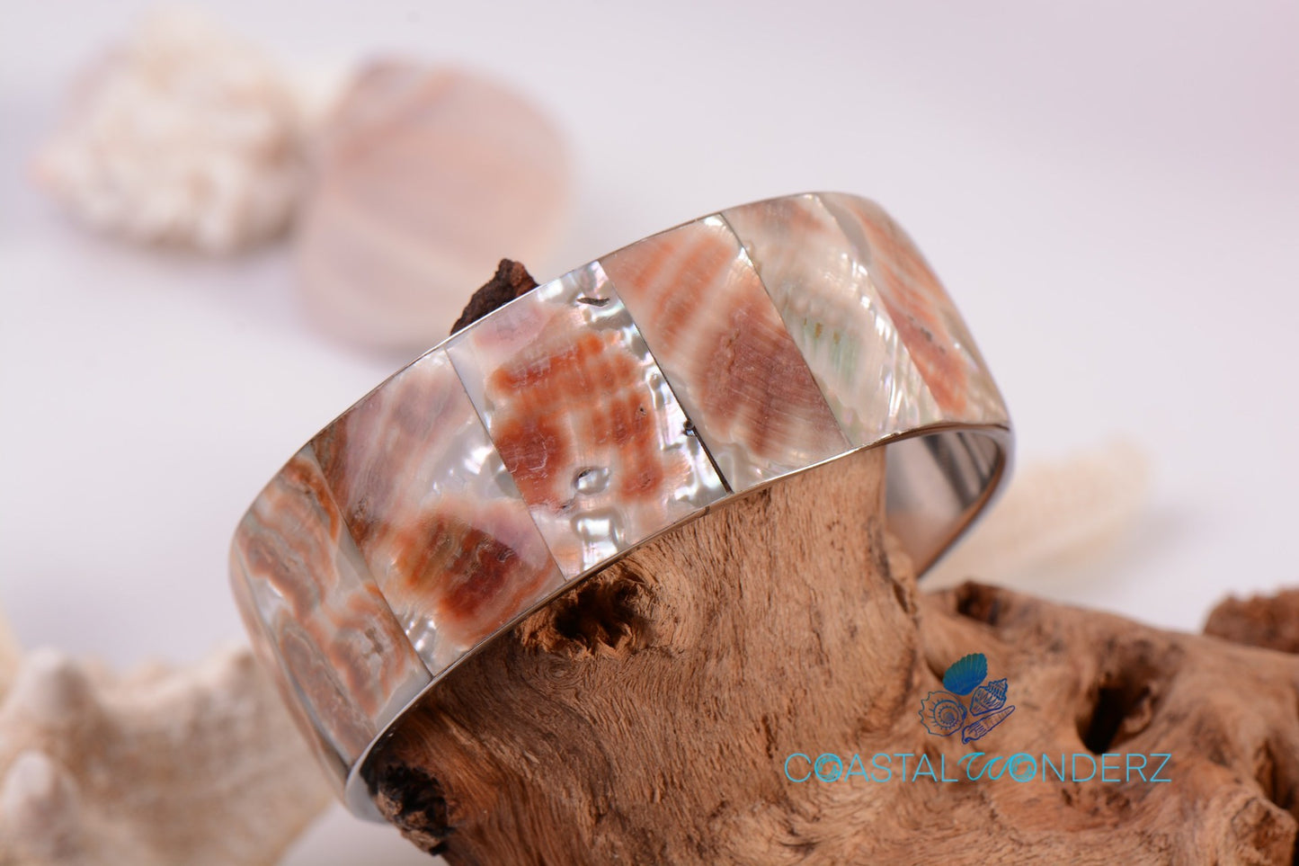 Red Abalone Shell Bangle-1/2" or 1"